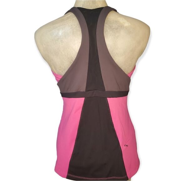Lucy Powermax Fuchsia / Gray Mesh Racerback Workout Tank Top Size Large - Picture 3 of 10